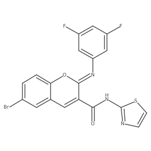 (2Z)-6-bromo-2-[(3,5-difluorophenyl)imino]-N-(1,3-thiazol-2-yl)-2H-chromene-3-carboxamide Structure