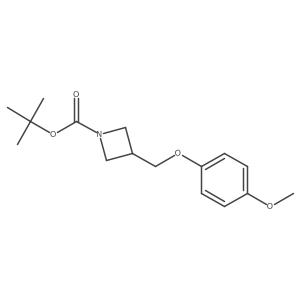 Tert-butyl 3-[(4-methoxyphenoxy)methyl]azetidine-1-carboxylate结构式