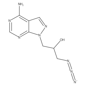 4-Amino-I+/--(azidomethyl)-1H-pyrazolo[3,4-d]pyrimidine-1-ethanol结构式