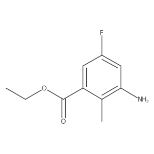 Ethyl 3-amino-5-fluoro-2-methylbenzoate结构式