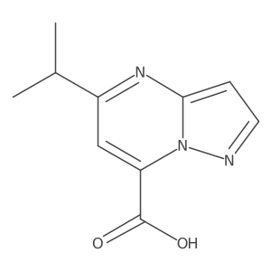 5-Isopropylpyrazolo[1,5-a]pyrimidine-7-carboxylic acid结构式