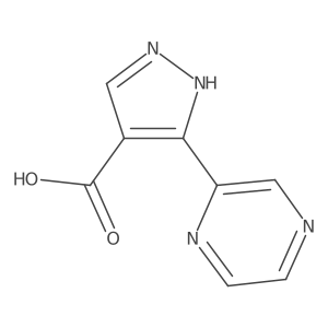 3-(pyrazin-2-yl)-1H-pyrazole-4-carboxylic acid Structure