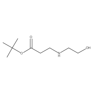 tert-Butyl 3-((2-hydroxyethyl)amino)propanoate结构式