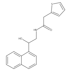 N-(2-hydroxy-2-(naphthalen-1-yl)ethyl)-2-(thiophen-2-yl)acetamide结构式