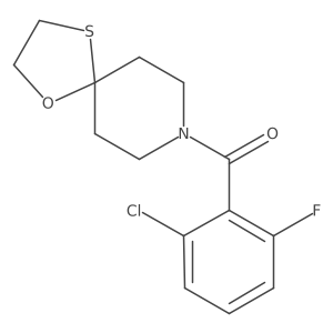 (2-Chloro-6-fluorophenyl)(1-oxa-4-thia-8-azaspiro[4.5]decan-8-yl)methanone结构式