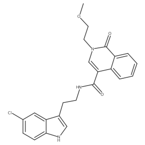 N-[2-(5-chloro-1H-indol-3-yl)ethyl]-2-(2-methoxyethyl)-1-oxo-1,2-dihydroisoquinoline-4-carboxamide Structure