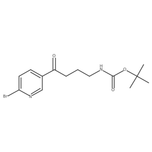 tert-Butyl(4-(6-bromopyridin-3-yl)-4-oxobutyl)carbamate Structure