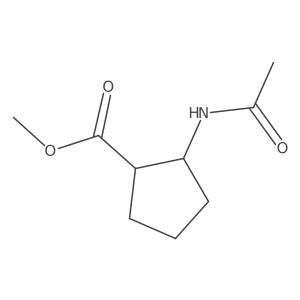 Methyl (1S,2R)-2-(acetylamino)cyclopentanecarboxylate Structure