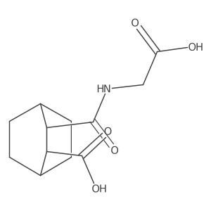 rel-(2R,3S)-3-[[(Carboxymethyl)amino]carbonyl]bicyclo[2.2.2]octane-2-carboxylic acid结构式