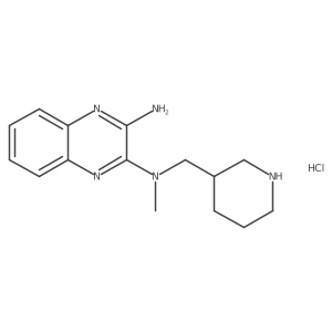 N2-methyl-N2-(piperidin-3-ylmethyl)quinoxaline-2,3-diamine hydrochloride结构式
