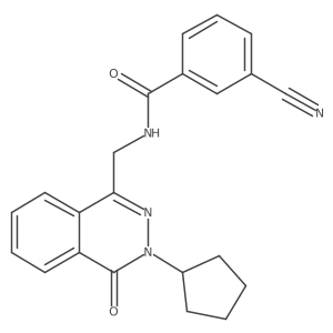 3-cyano-N-((3-cyclopentyl-4-oxo-3,4-dihydrophthalazin-1-yl)methyl)benzamide Structure