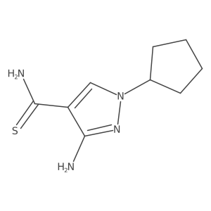 3-amino-1-cyclopentyl-1H-pyrazole-4-carbothioamide结构式