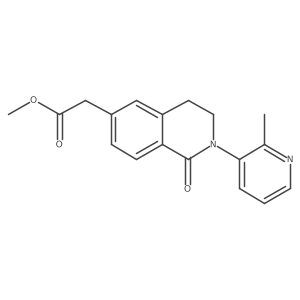 Methyl 2-(2-(2-methylpyridin-3-yl)-1-oxo-1,2,3,4-tetrahydroisoquinolin-6-yl)acetate结构式
