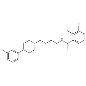 2-chloro-3-fluoro-N-{4-[4-(3-methylphenyl)piperazin-1-yl]butyl}pyridine-4-carboxamide结构式