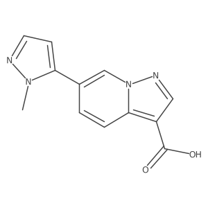 6-(1-Methyl-1H-pyrazol-5-yl)pyrazolo[1,5-a]pyridine-3-carboxylic Acid结构式