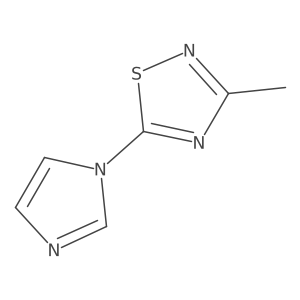 5-(1H-imidazol-1-yl)-3-methyl-1,2,4-thiadiazole结构式