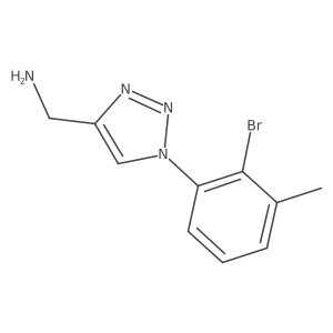 [1-(2-bromo-3-methylphenyl)-1H-1,2,3-triazol-4-yl]methanamine结构式