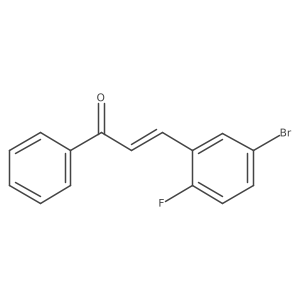 (2E)-3-(5-Bromo-2-fluorophenyl)-1-phenyl-2-propen-1-one结构式