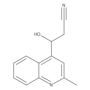 3-Hydroxy-3-(2-methylquinolin-4-yl)propanenitrile Structure
