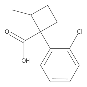 1-(2-Chlorophenyl)-2-methylcyclobutane-1-carboxylic acid结构式