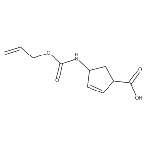 4-{[(Prop-2-en-1-yloxy)carbonyl]amino}cyclopent-2-ene-1-carboxylic acid Structure
