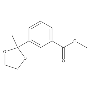 Methyl 3-(2-methyl-1,3-dioxolan-2-yl)benzoate结构式