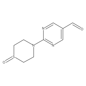 2-(1-Oxo-1lambda4-thiomorpholin-4-yl)pyrimidine-5-carbaldehyde Structure
