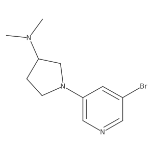 1-(5-Bromo-3-pyridinyl)-N,N-dimethyl-3-pyrrolidinamine结构式