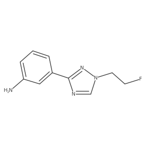 3-[1-(2-fluoroethyl)-1H-1,2,4-triazol-3-yl]aniline结构式
