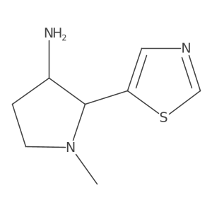 1-Methyl-2-(1,3-thiazol-5-yl)pyrrolidin-3-amine Structure