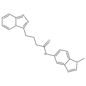 N-(1-methyl-1H-benzimidazol-5-yl)-4-([1,2,4]triazolo[4,3-a]pyridin-3-yl)butanamide结构式