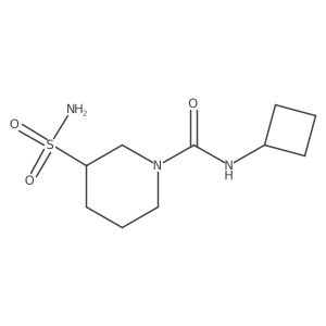 N-cyclobutyl-3-sulfamoylpiperidine-1-carboxamide结构式