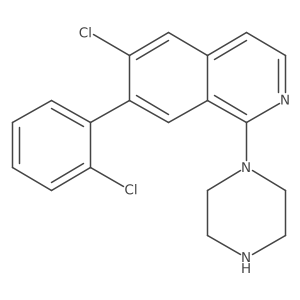 6-Chloro-7-(2-chlorophenyl)-1-(1-piperazinyl)isoquinoline Structure