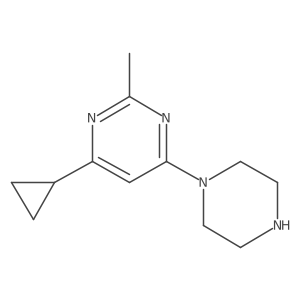 4-Cyclopropyl-2-methyl-6-(piperazin-1-yl)pyrimidine结构式