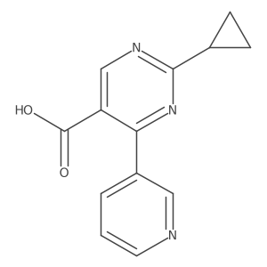 2-Cyclopropyl-4-(pyridin-3-yl)pyrimidine-5-carboxylic acid Structure
