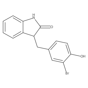 3-(3-Bromo-4-hydroxybenzyl)indolin-2-one Structure