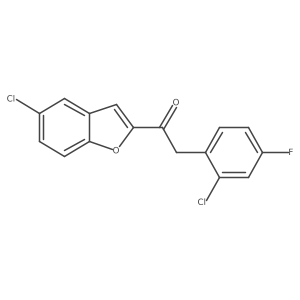 1-(5-Chloro-1-benzofuran-2-yl)-2-(2-chloro-4-fluorophenyl)ethan-1-one Structure