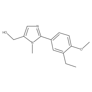 1H-Imidazole-5-methanol, 2-(3-ethyl-4-methoxyphenyl)-1-methyl-结构式