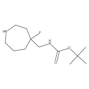 tert-Butyl ((4-fluoroazepan-4-yl)methyl)carbamate结构式