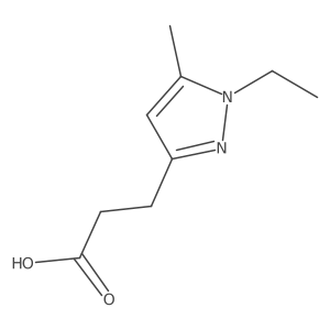 3-(1-Ethyl-5-methylpyrazol-3-yl)propanoic acid结构式
