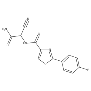 2-Cyano-2-{[2-(4-fluorophenyl)-1,3-thiazol-4-yl]formamido}acetamide Structure
