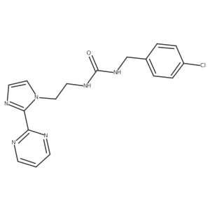1-(4-chlorobenzyl)-3-(2-(2-(pyrimidin-2-yl)-1H-imidazol-1-yl)ethyl)urea Structure