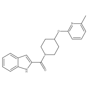 (1H-indol-2-yl)(4-((6-methylpyridin-2-yl)oxy)piperidin-1-yl)methanone结构式