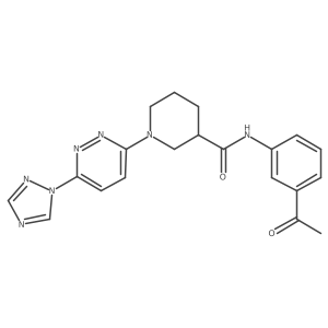 1-(6-(1H-1,2,4-triazol-1-yl)pyridazin-3-yl)-N-(3-acetylphenyl)piperidine-3-carboxamide Structure