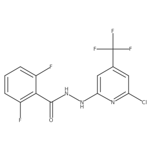 N'-[6-chloro-4-(trifluoromethyl)-2-pyridinyl]-2,6-difluorobenzenecarbohydrazide结构式