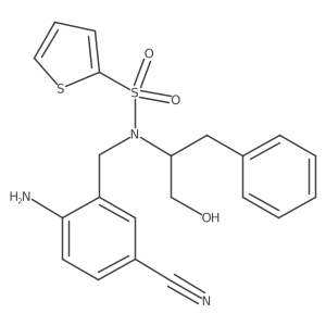 (R)-N-[(5-Cyano-2-aminophenyl)methyl]-N-[1-(hydroxymethyl)-2-phenylethyl]thiophene-2-sulfonamide结构式