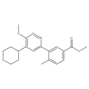 Methyl 3-(6-methoxy-5-morpholinopyridazin-3-yl)-4-methylbenzoate结构式