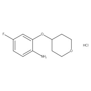 4-Fluoro-2-(oxan-4-yloxy)aniline hydrochloride结构式