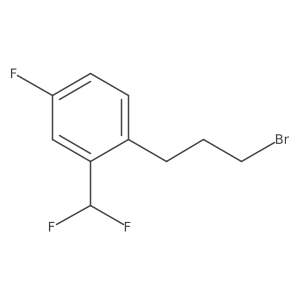 2-(3-Bromopropyl)-5-fluorobenzodifluoride结构式