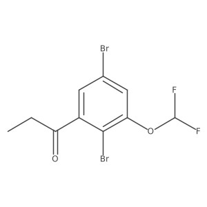 1-(2,5-Dibromo-3-(difluoromethoxy)phenyl)propan-1-one结构式